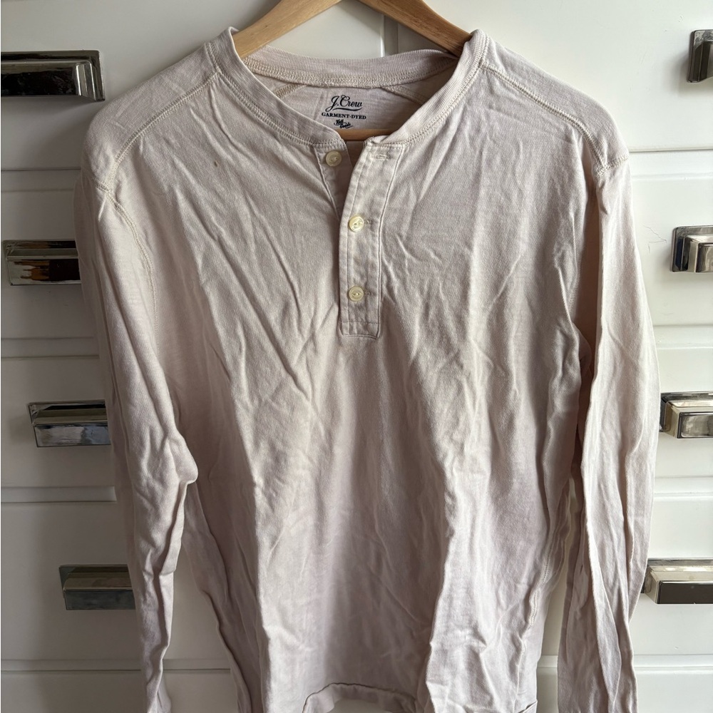J. Crew Cream Long Sleeve Tee
